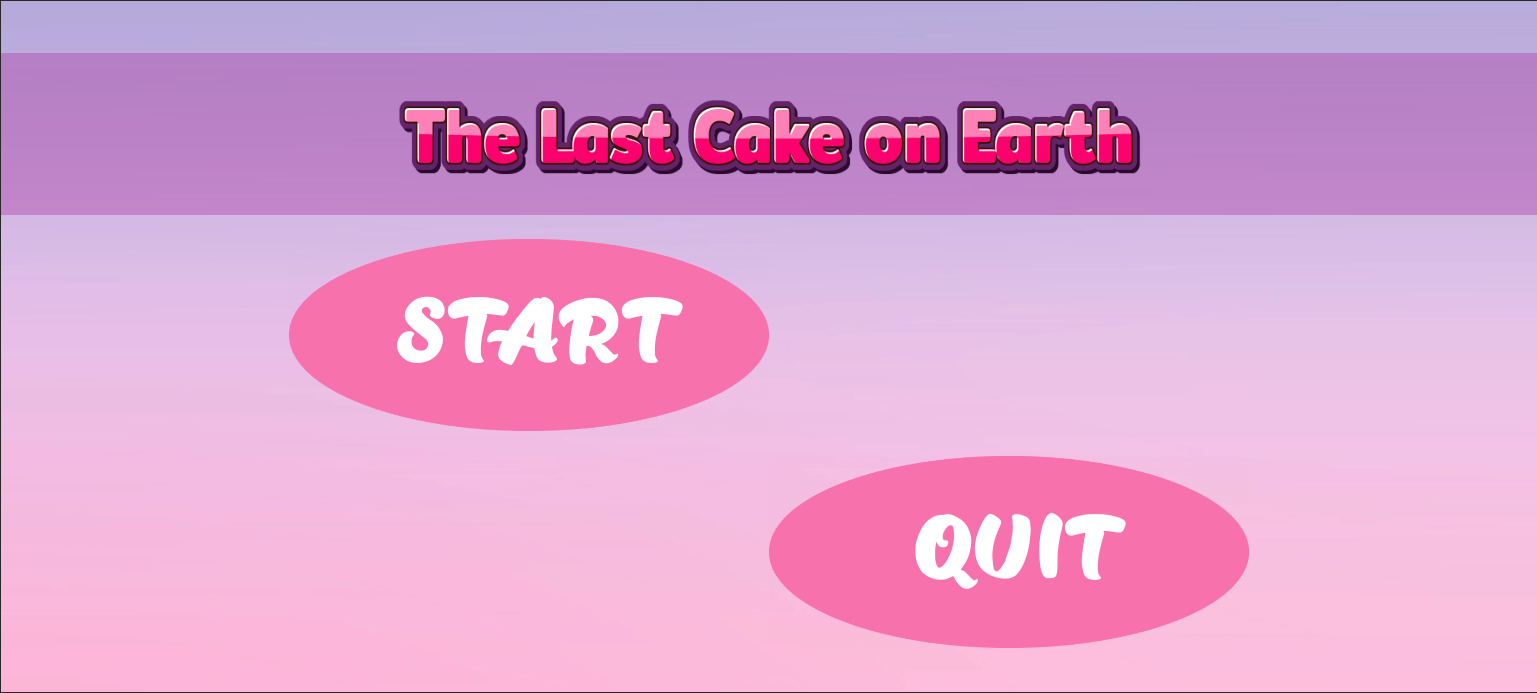 The Last Cake on Earth menu screen